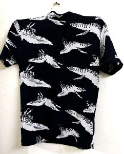 Turtle neck Patterned Crop Top