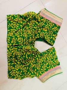Beautiful Peacock Green Col Blouse