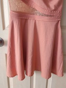 Peach One-Shoulder Dress
