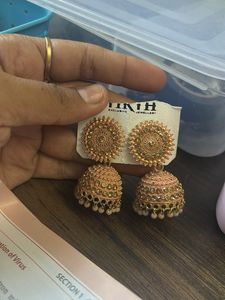 Peach Colour Jumkas
