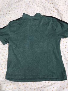 Green Zip-Up Top