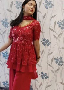 Red sharara suit❤️