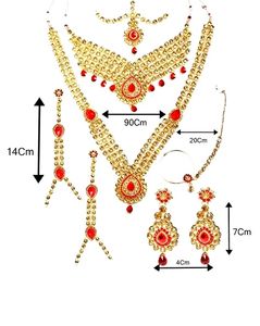 Bridal Jewellery Set 8 Pieces