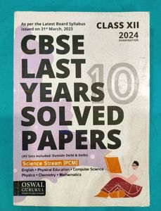 Oswaal CBSE Class 12 PYQ Bank 2024 Edition