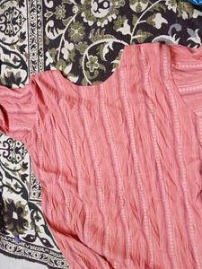 Peach Embroidered Suit Set