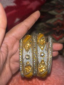 Elegant Gold &amp; Silver Bangle Set