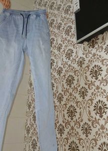 Light Wash Denim Joggers