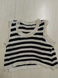 Striped Knit Top &amp; Cardigan Set