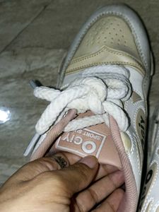 Ogly White &amp; Pink Chunky Sneakers