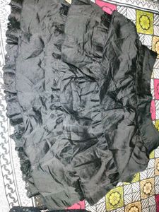 Tiered Ruffle Black Skirt