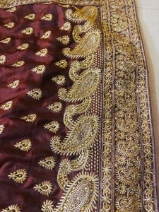 Elegant Maroon Saree