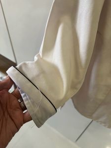 Fablestreets White With Black Lining Formal Top