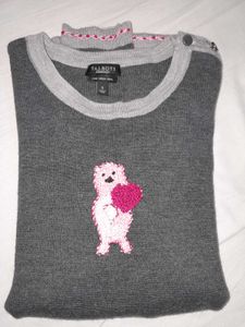 Cute Bear Embroidered Sweater