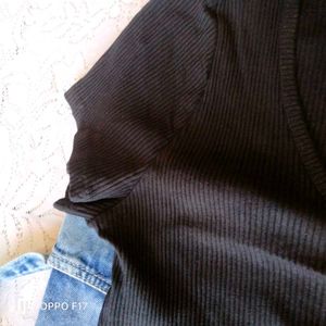 Button Front Jersey Top 🖤✨