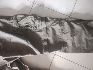 Olive Green worn out look baggy loose fit cargo