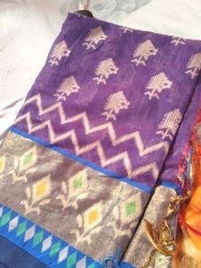 Kadi Boder Pochampali Ikat Design Saree