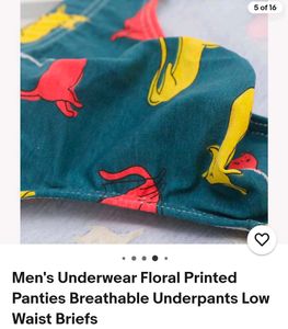 Mens Fashion Printed U Convex Pouch Breathable