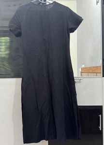 MODA RAPIDO Black Embroidered Kurta