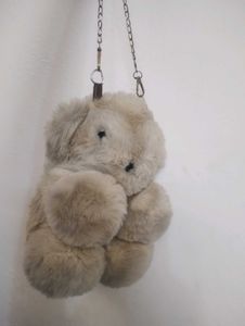 Cute Furry Bunny Shaped Sling Bag