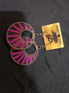 Pink Beaded Earrings