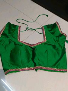 Green Readymade Saree Blouse