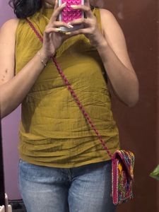 hand embroidered indie mini bag 🎨