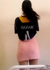 Korean Pink Fur Skirt