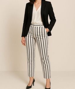 Striped Career Pants