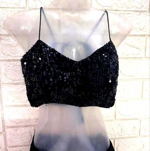 black sequin blouse