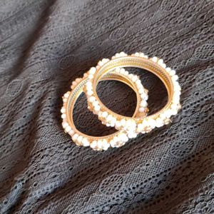 off-white beads bangles