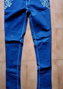 Embroidered Denim Jeans