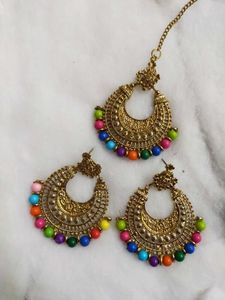 Earring With Maang Tikka