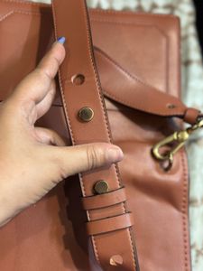 Charles &amp; Keith Metallic Accent Push Lock Bag New