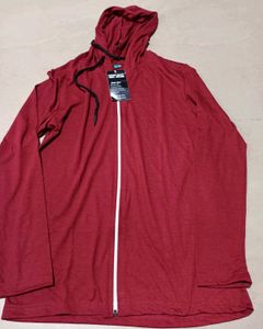 Red Zip-Up Hoodie, M Size