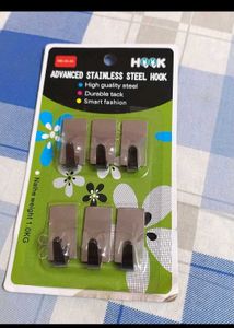 New Packed 6 Pc Adhesive Hooks