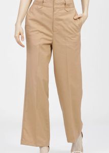 Beige flared parallel Trousers