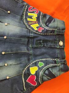 4 To 5 Years Girl Cute Denim Skirt