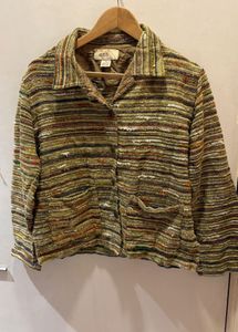 Unique Striped Texture Jacket