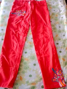 Girls Stylish Red Pant