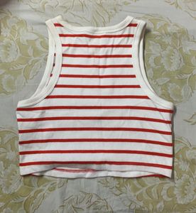 White Top With Red Stripe