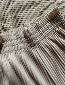 Beige Accordian Pleated Lowerpant