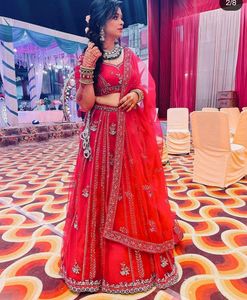 Non Bridal Lehenga..Rani Colour