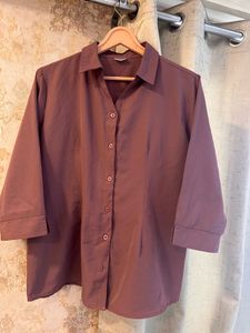 Mauve Button-Down Shirt, Bust- 34/32