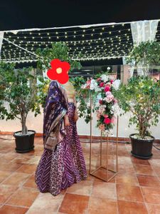 Purple &amp; Gold Lehenga Set