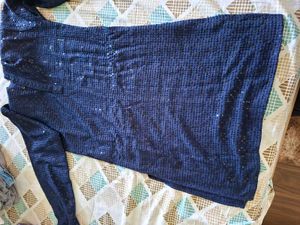 Ethnic sequined Navy Blue Kurta for boys