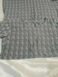 Gray Printed Kurta