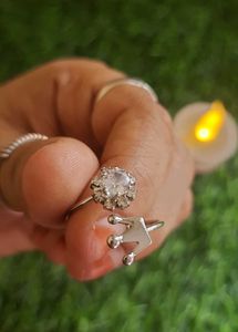 Silver Crown Adjustable Ring👑