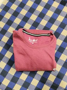 Maroon Cotton Blend Sweatshirt