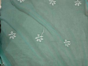 Sea Green Chikankari Kurti With Lining