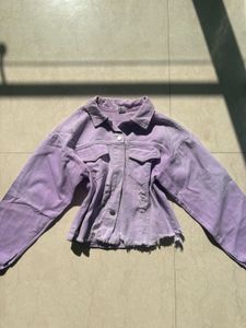 Lilac Denim Jacket